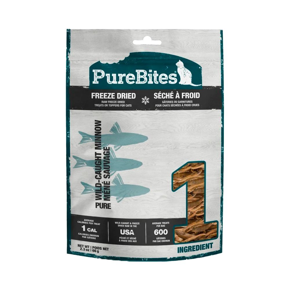 PureBites Wild-Caught Minnow Freeze Dried Pure Cat Treats 2.3-oz