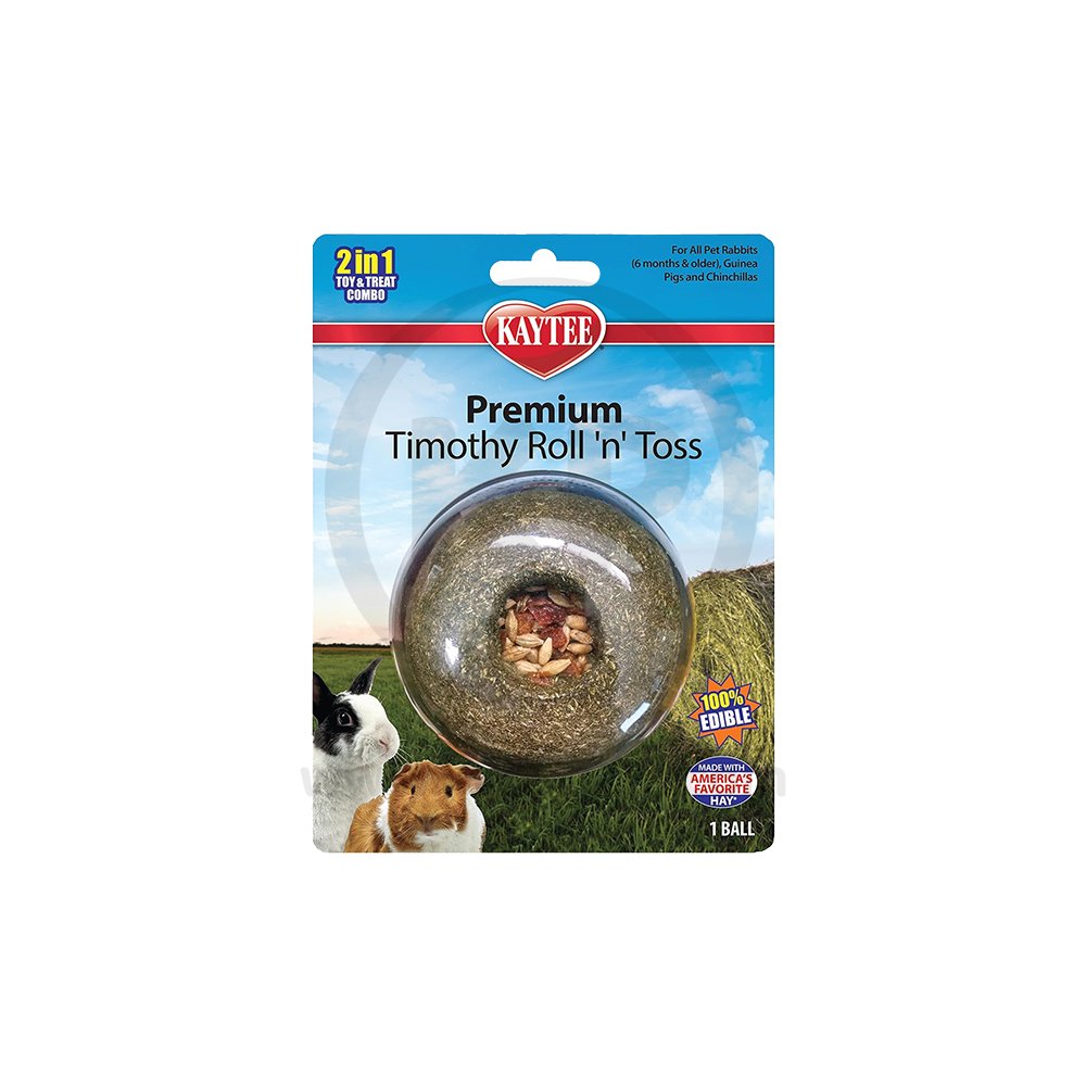 Kaytee Premium Timothy Roll’n’Toss Toy & Treat Combo