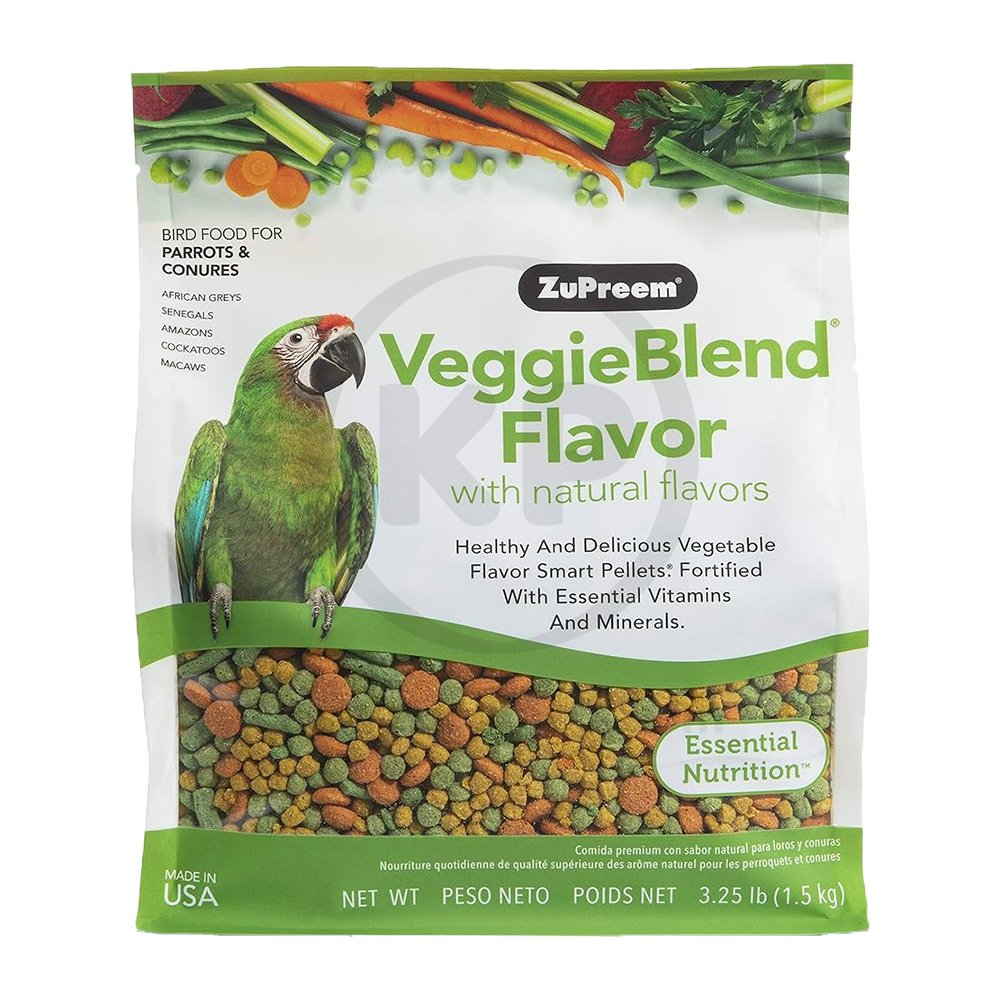 ZuPreem VeggieBlend Bird Food Parrots & Conures 3.25-lb