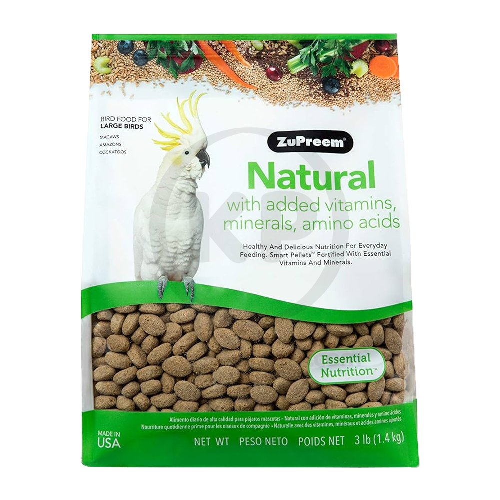 ZuPreem Natural Bird Food Large Parrots 3-lb