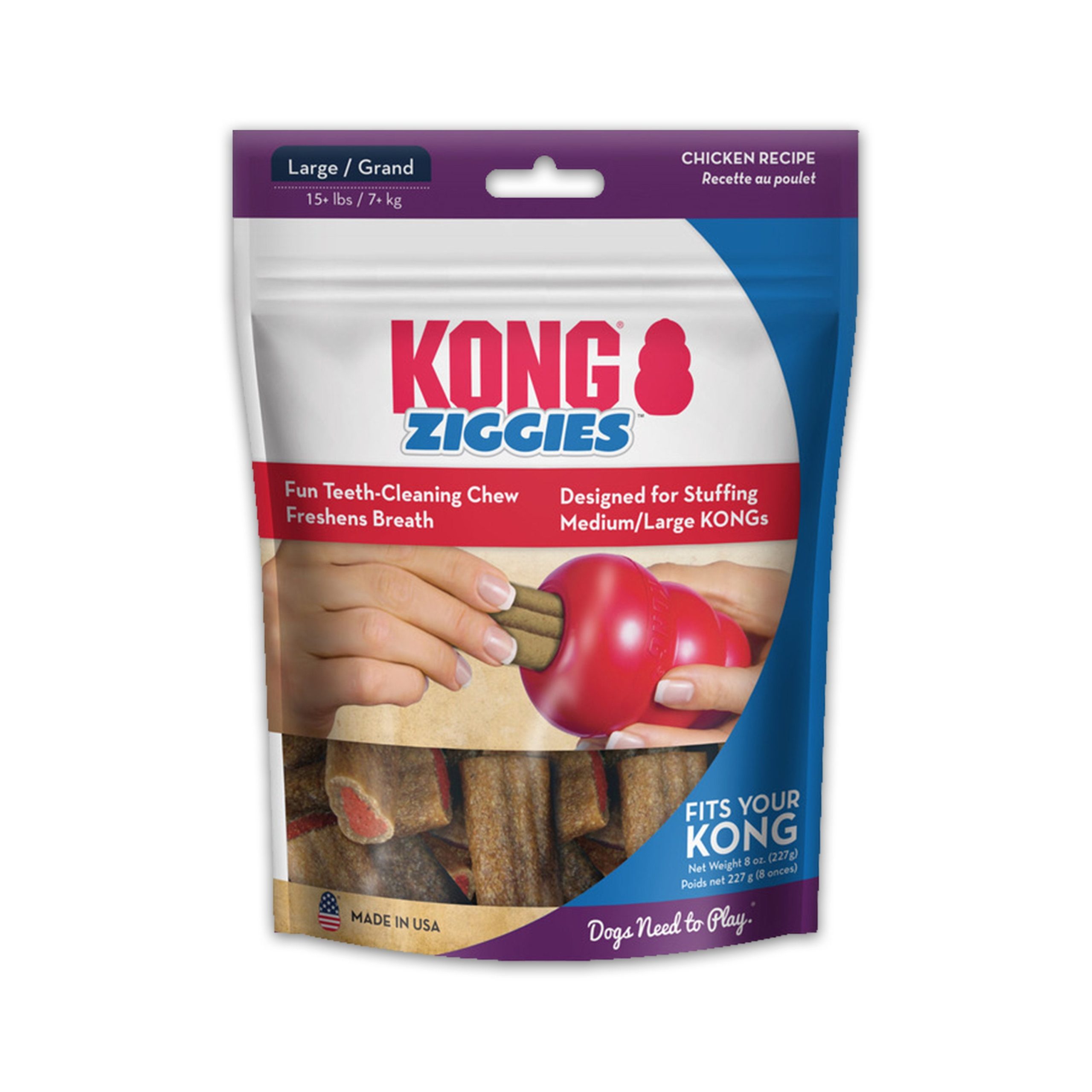 KONG Stuff’N Ziggies Dog Treat Large 8-oz