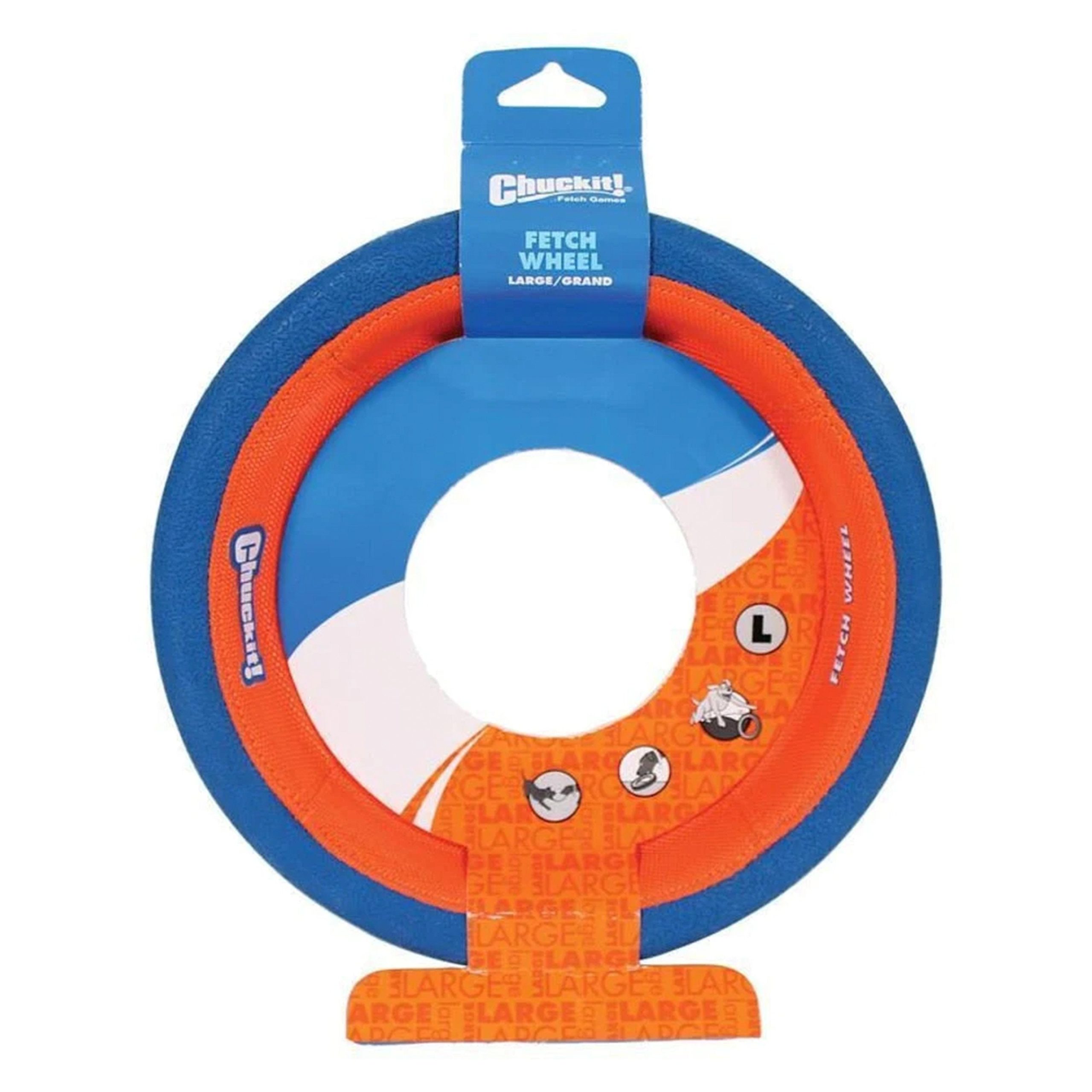 Chuckit! Fetch Wheel Dog Toy Blue/Orange Large