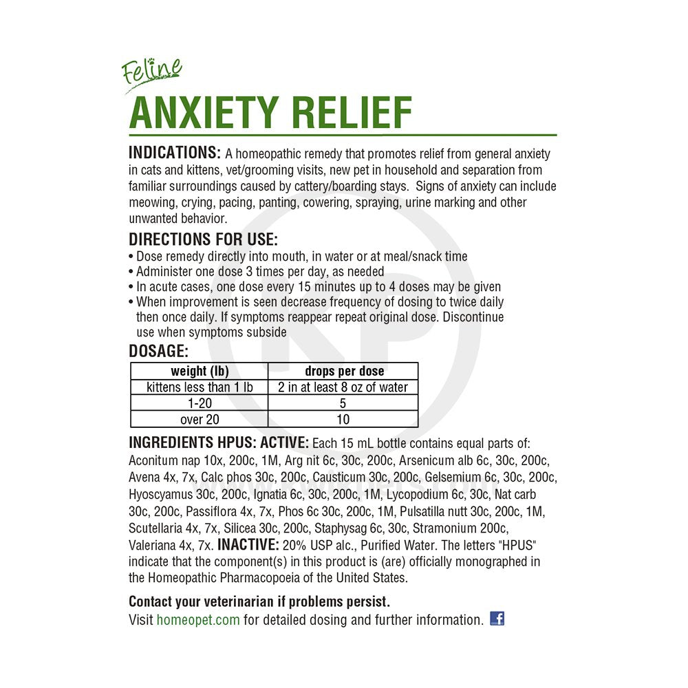 HomeoPet Feline Anxiety Relief 15 ml