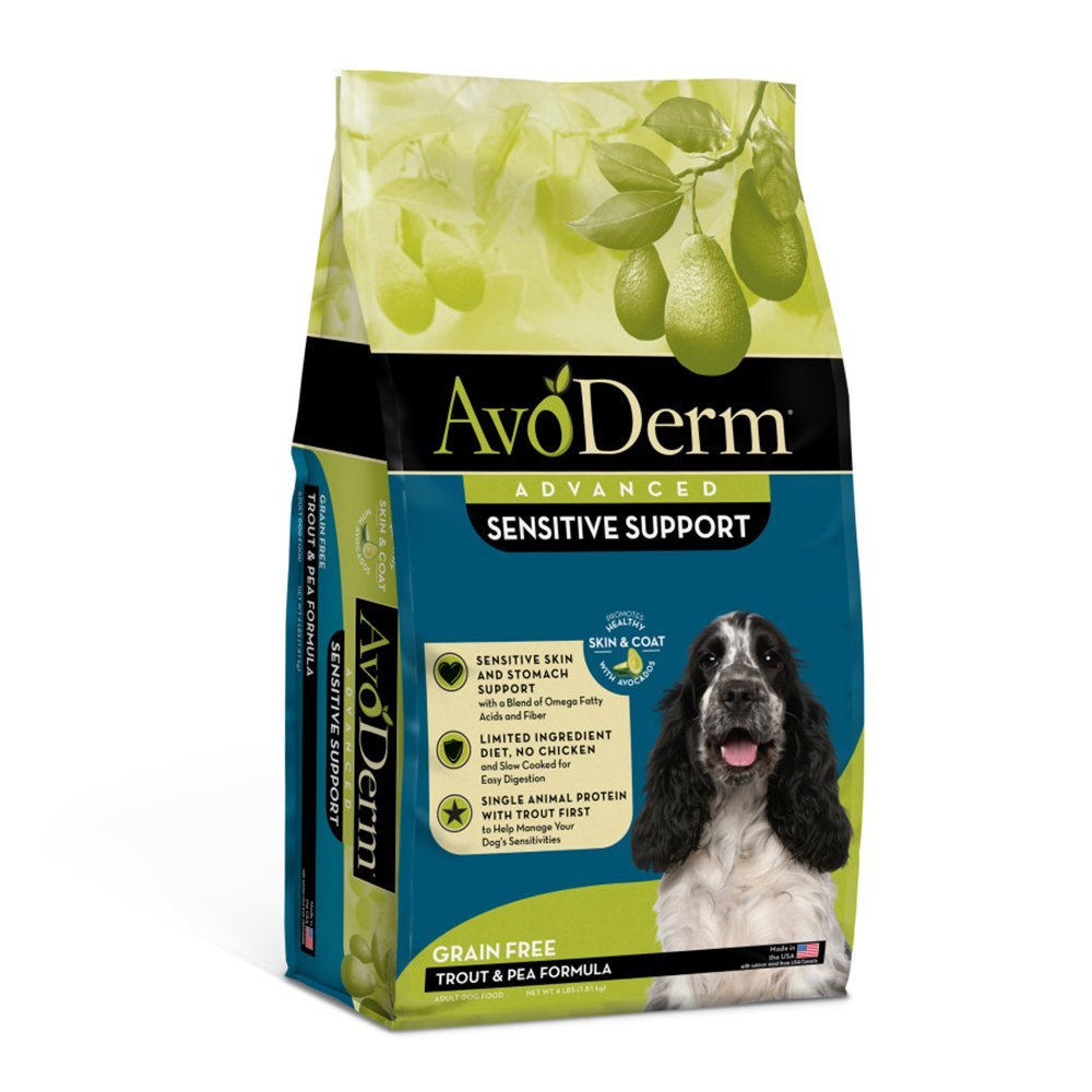 AvoDerm Natural Advanced Sensitive Support Trout & Pea Formula Adult Dry Dog Food 4-lb