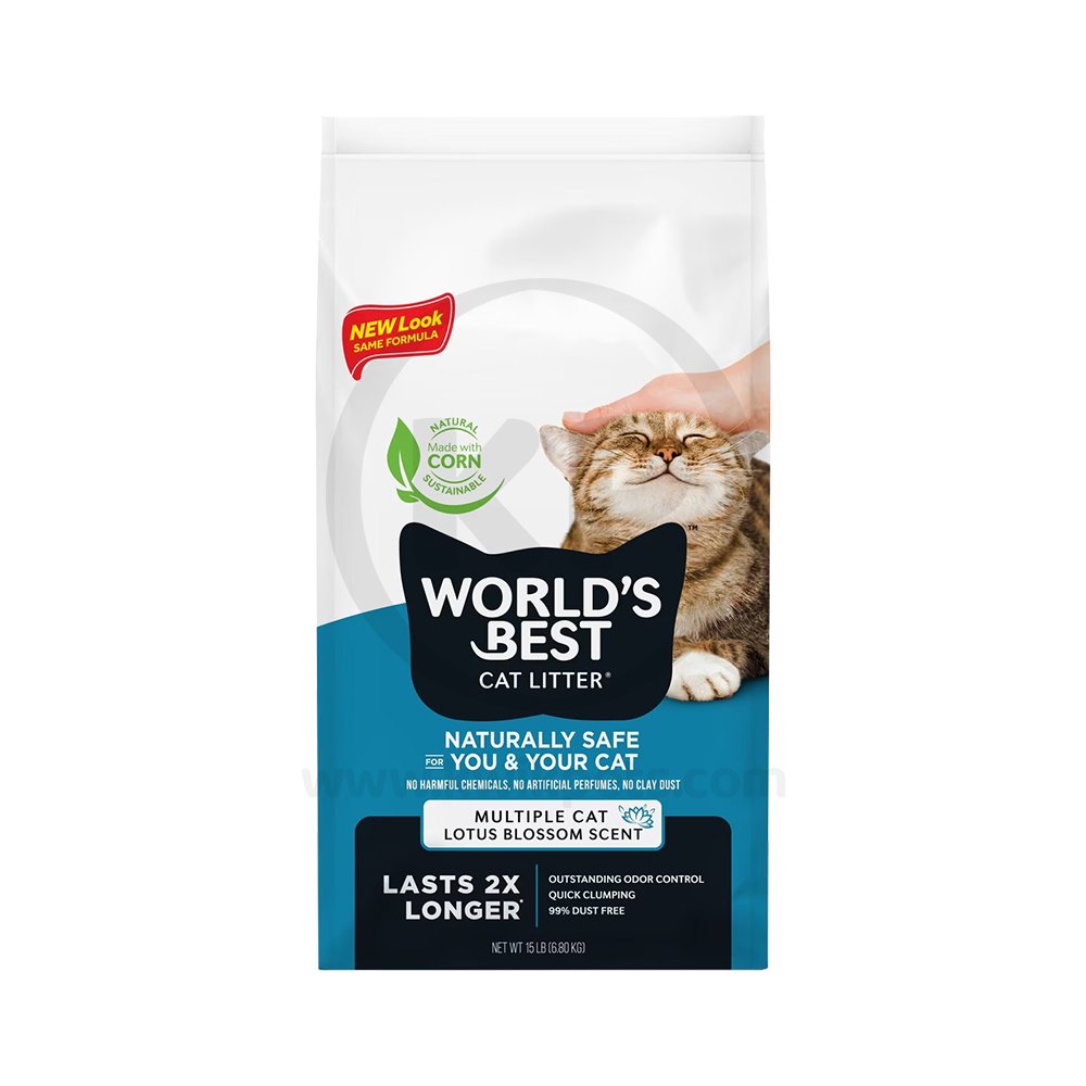 World’s Best Cat Litter Multiple Cat Lotus Blossom Scented Formula 15-lb