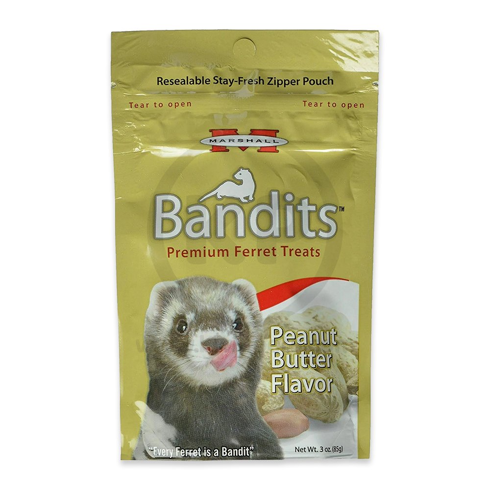 Marshall Pet Products Bandits Ferret Treat Peanut Butter 3-oz