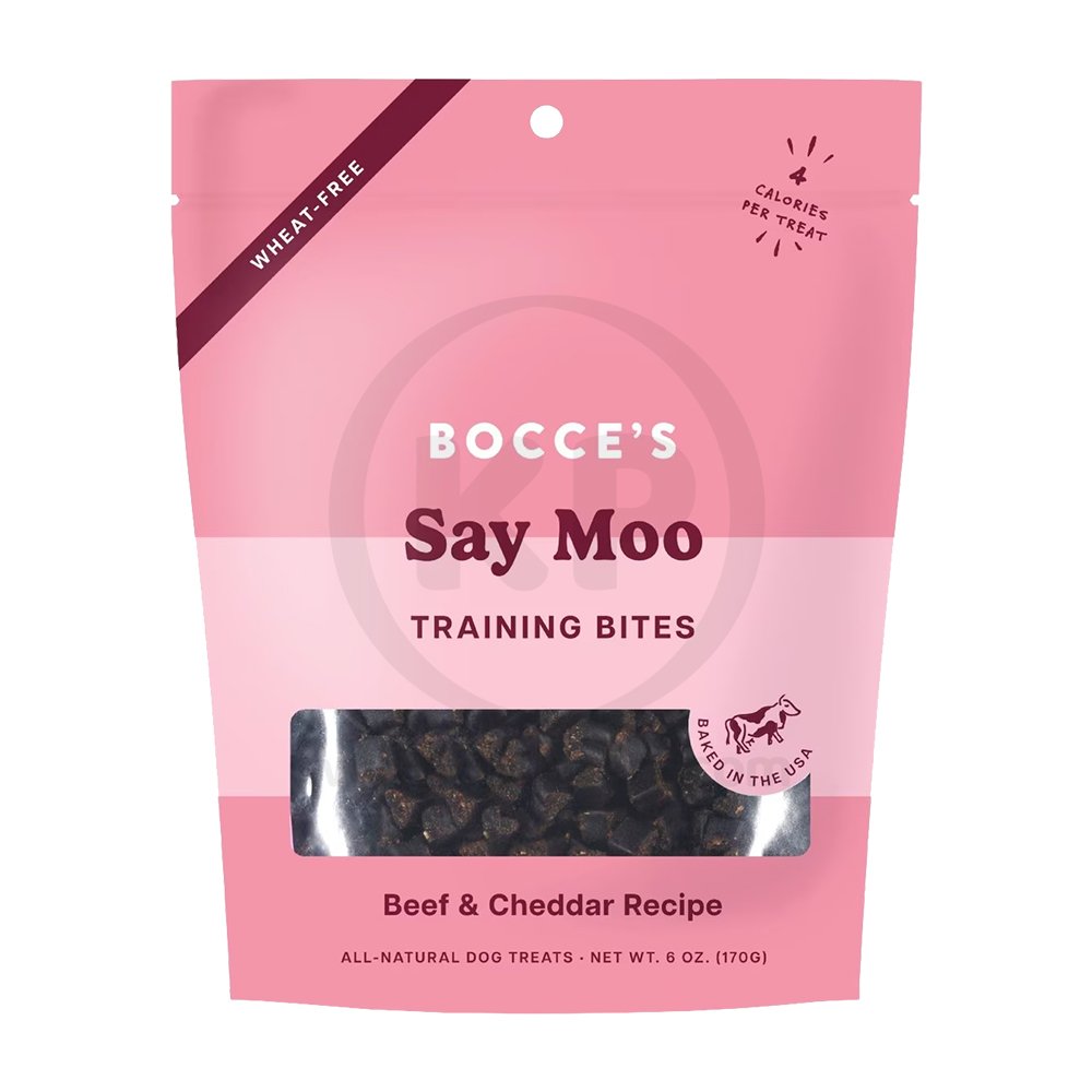 Bocce’s Bakery Say Moo Training Bites Dog Treats Beed & Cheddar 6-oz