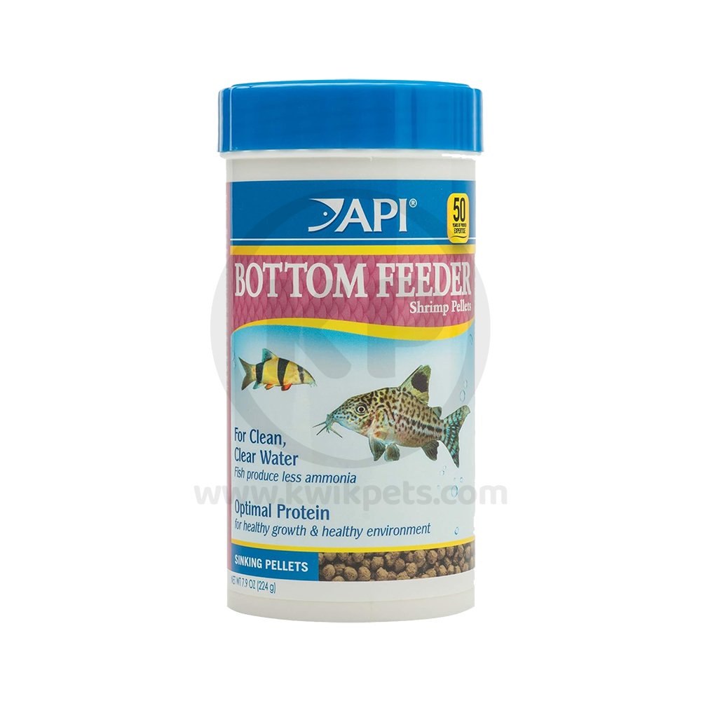 API Bottom Feeder Premium Shrimp Sinking Pellets Fish Food 7.9-oz