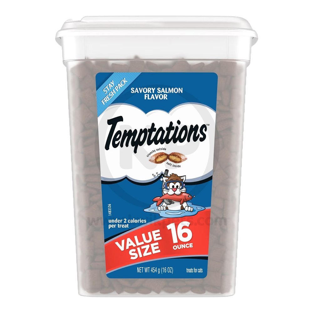 Temptations Classics Crunchy & Soft Adult Cat Treats Savory Salmon 16-oz