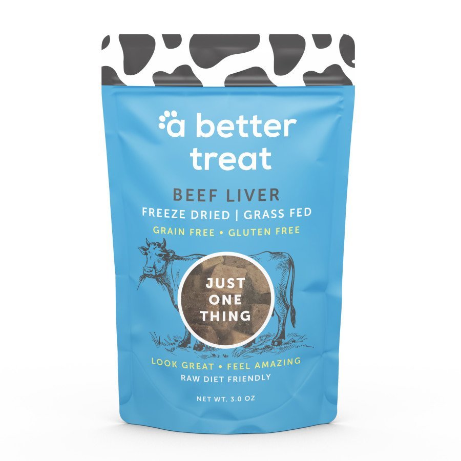 A Better Treat Just One Thing Freeze Dried Dog & Cat Treats Grass Fed Beef Liver 3-oz