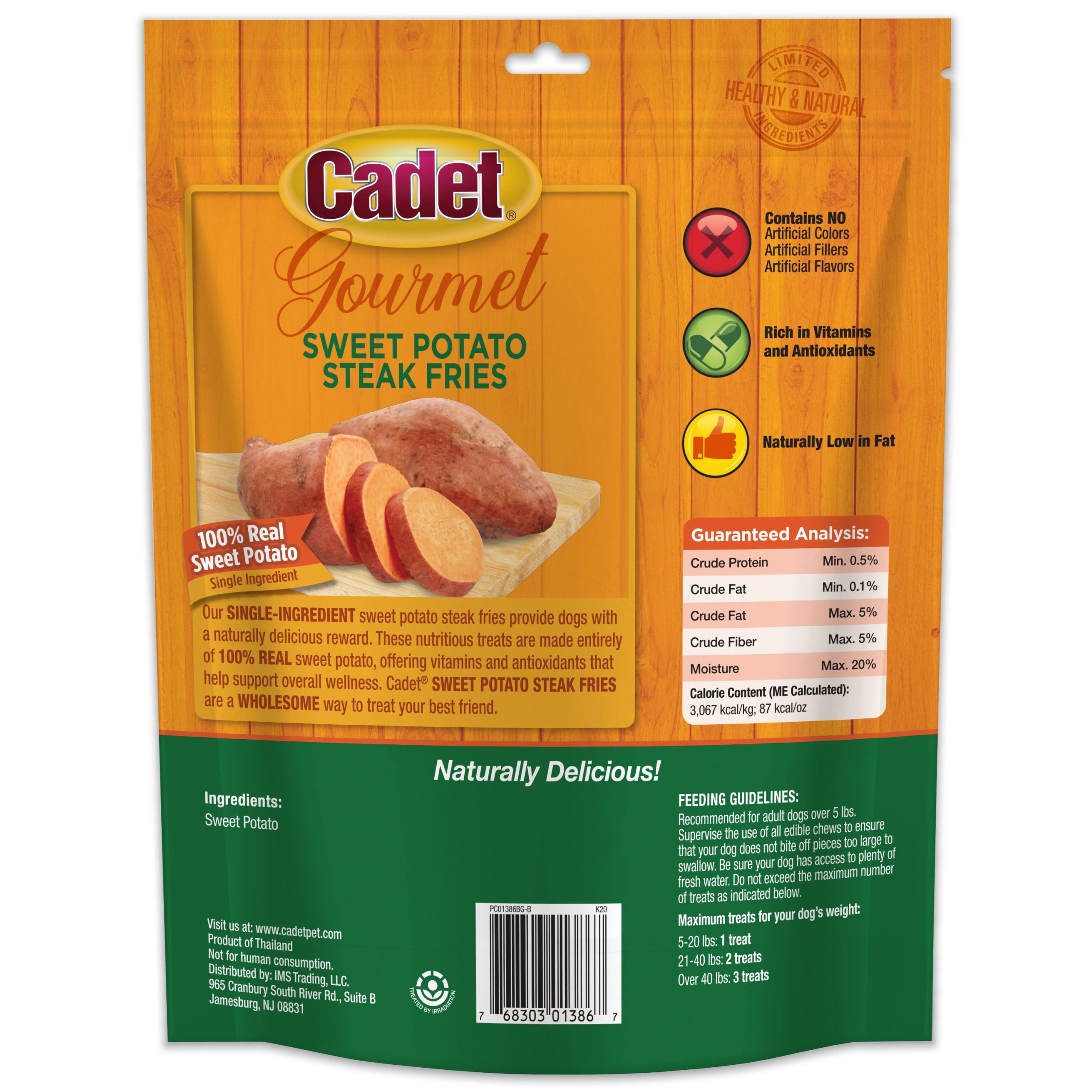 Cadet Gourmet Sweet Potato Steak Fries Dog Treats 1-lb