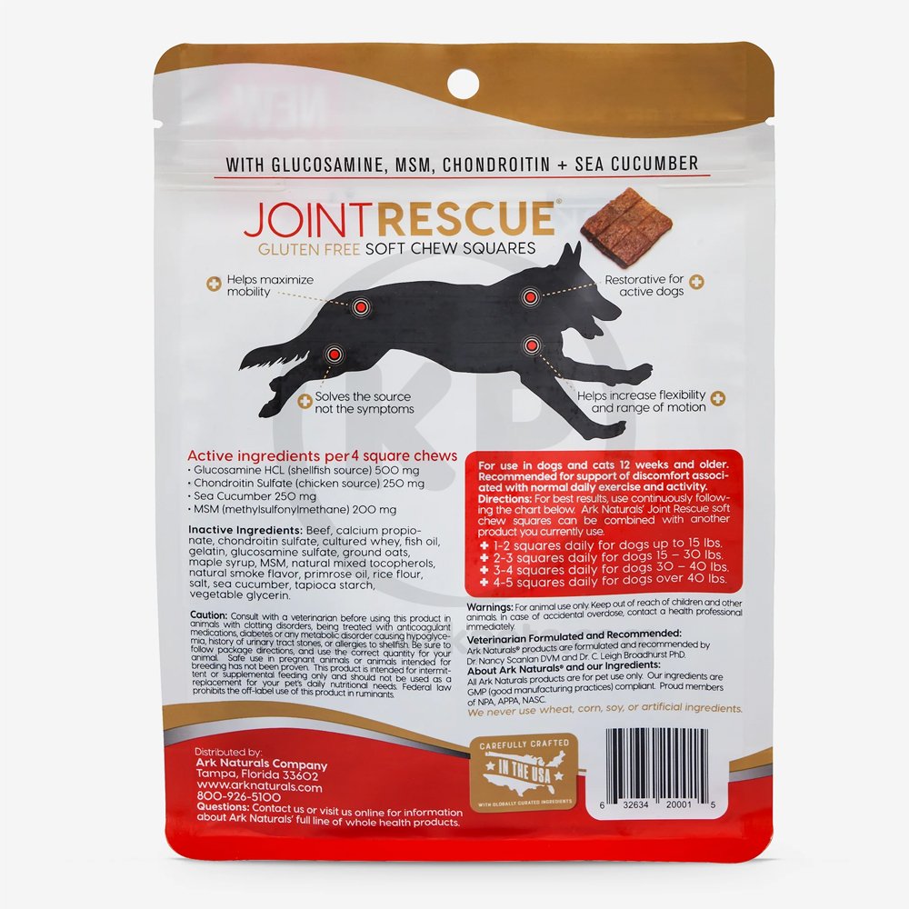 Ark Naturals Joint Rescue Soft Chew Dog Treats Beef 9-oz