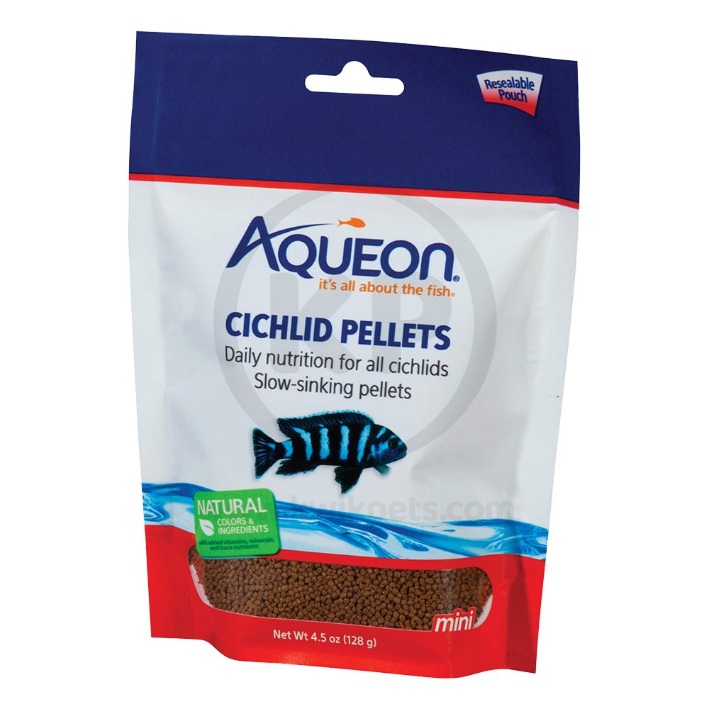 Aqueon Cichlid Pellet Fish Food Mini 4.5-oz