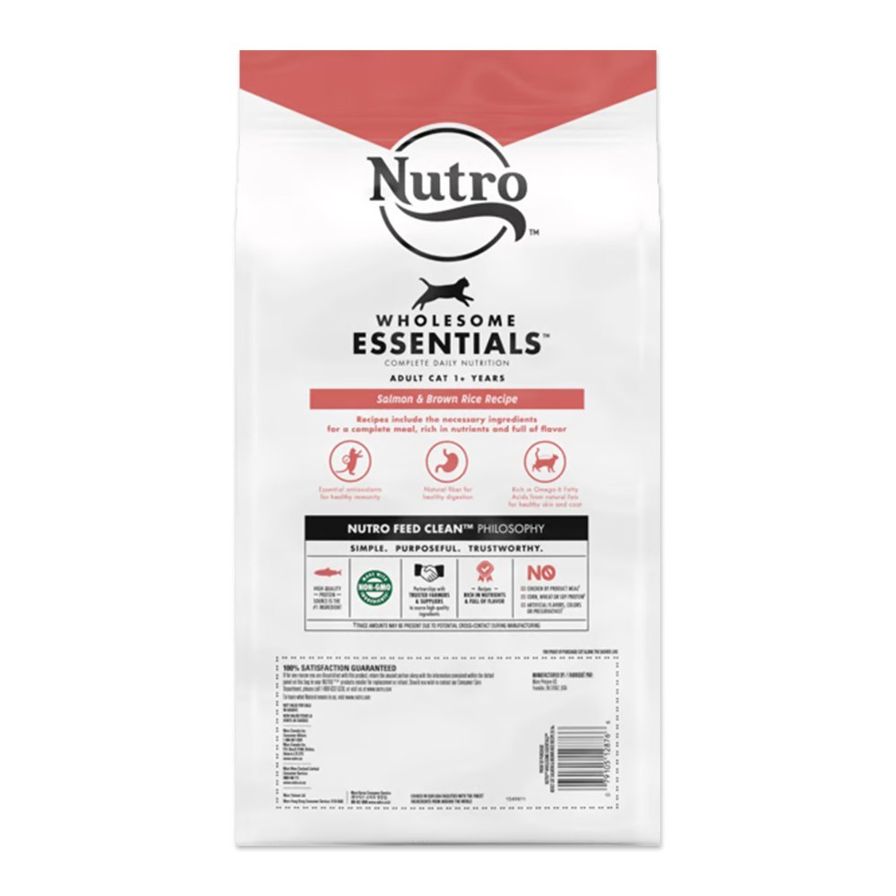 Nutro Wholesome Essentials Salmon & Brown Rice Adult Dry Cat Food 3-lb