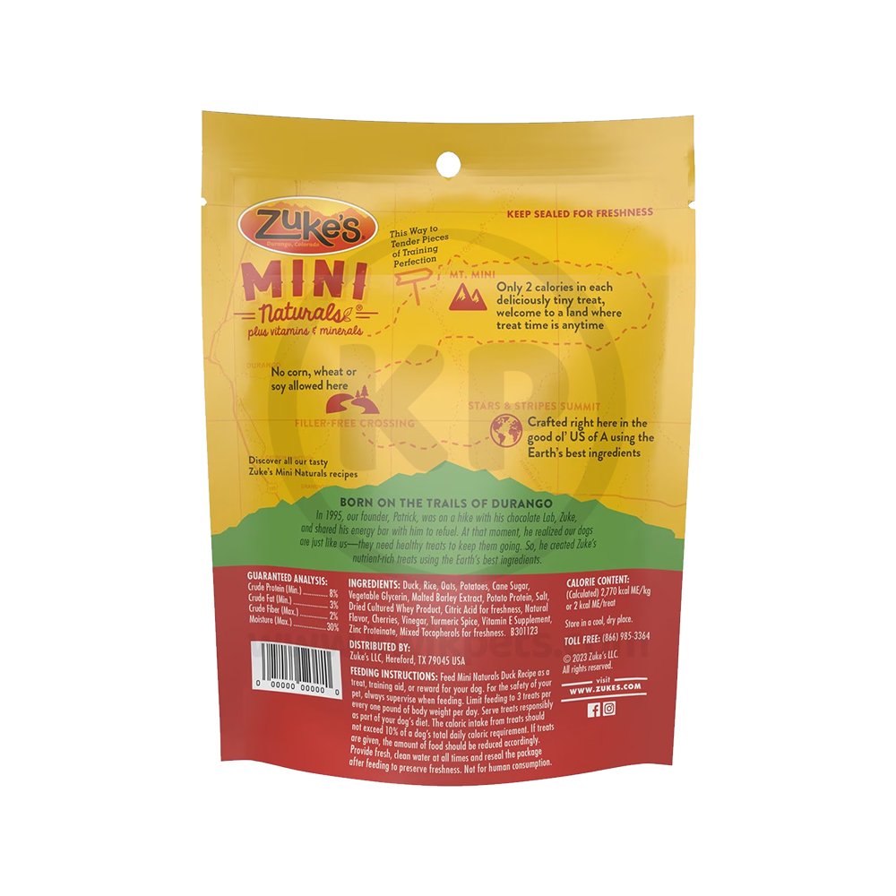 Zuke’s Mini Naturals Duck Dog Treats 1-lb