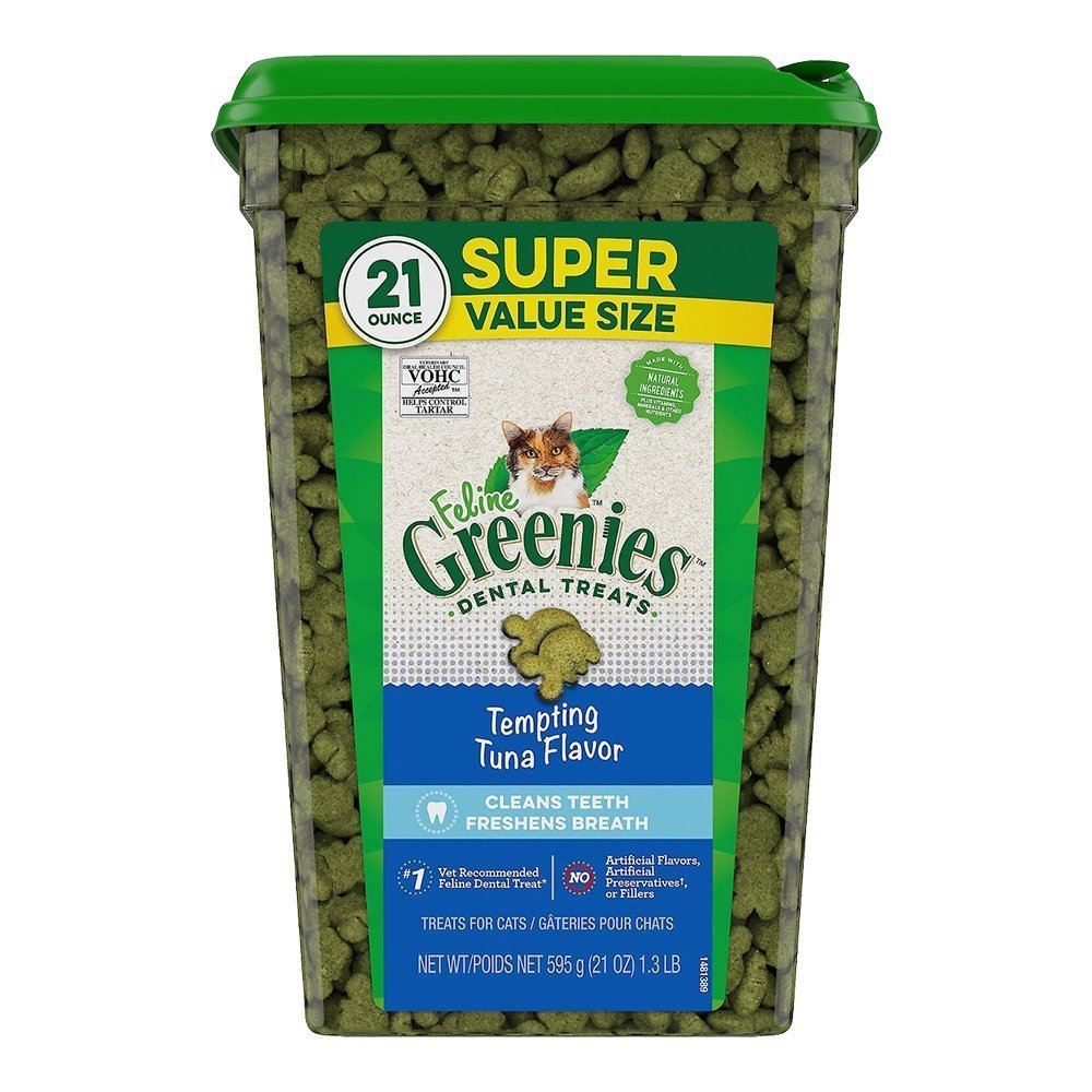 Greenies Feline Tempting Tuna Adult Cat Dental Treats 21-oz