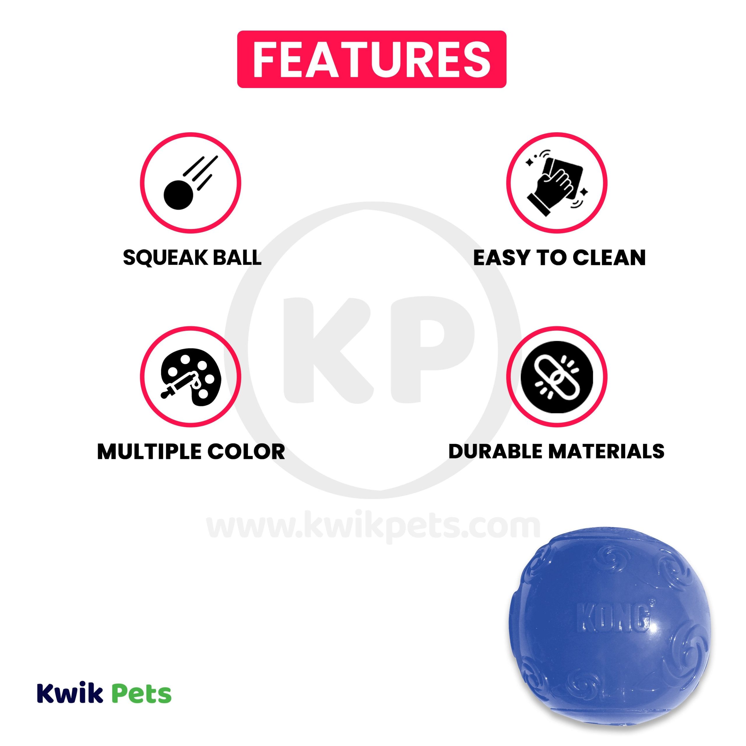 KONG Squeezz Ball Dog Toy Color Assorted XL