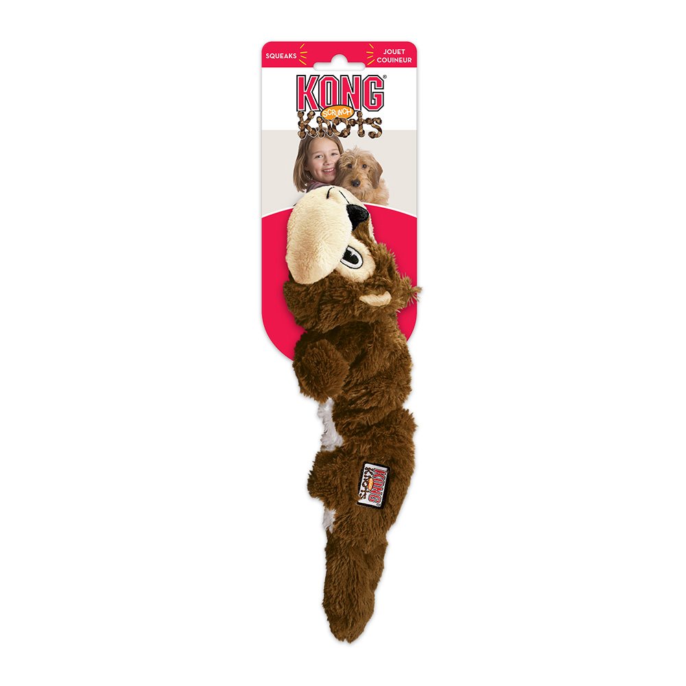 KONG Scrunch Knots Squirrel Dog Toy Medium/Large