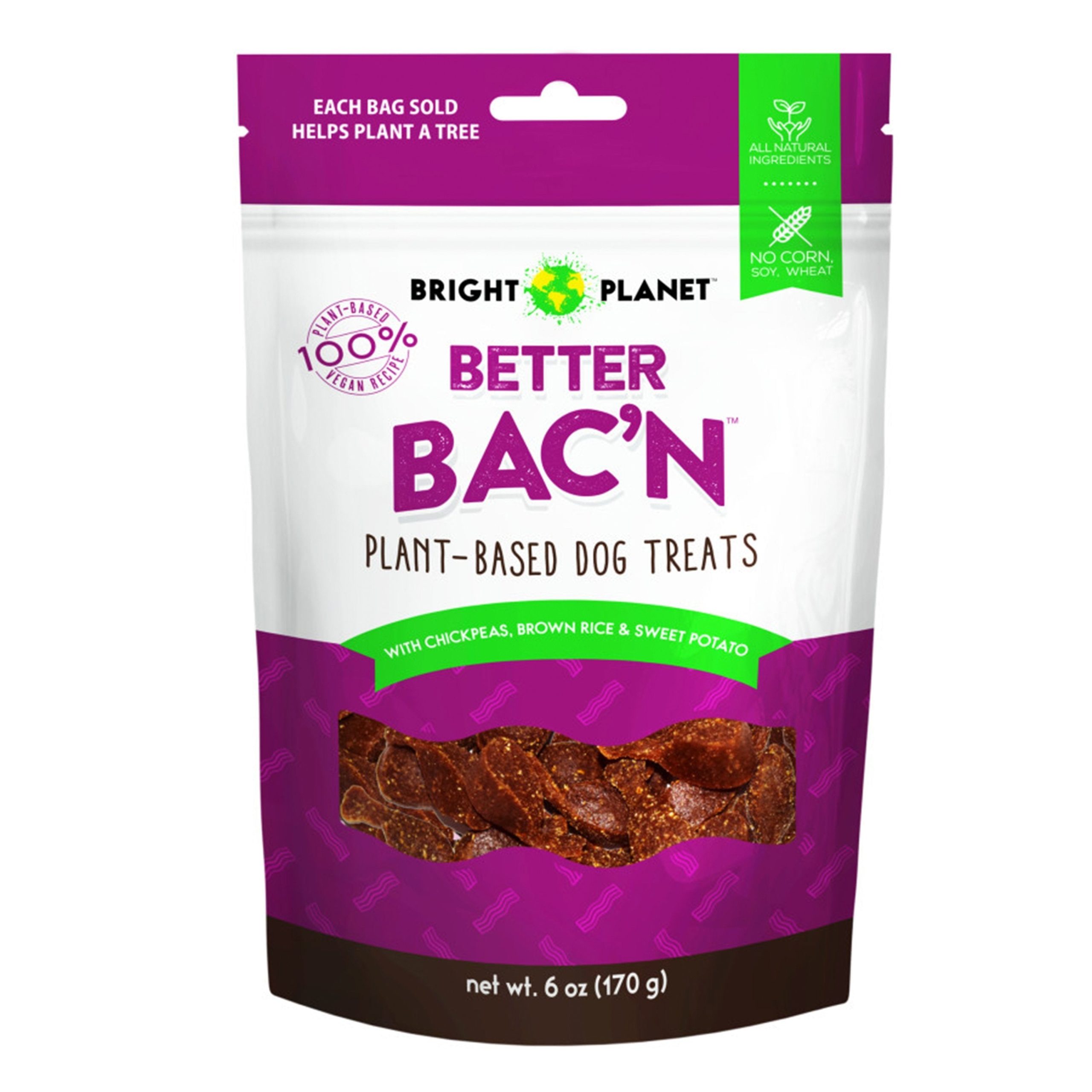 Bright Planet Better Bac’n Plant-Based Dog Treats 6-oz