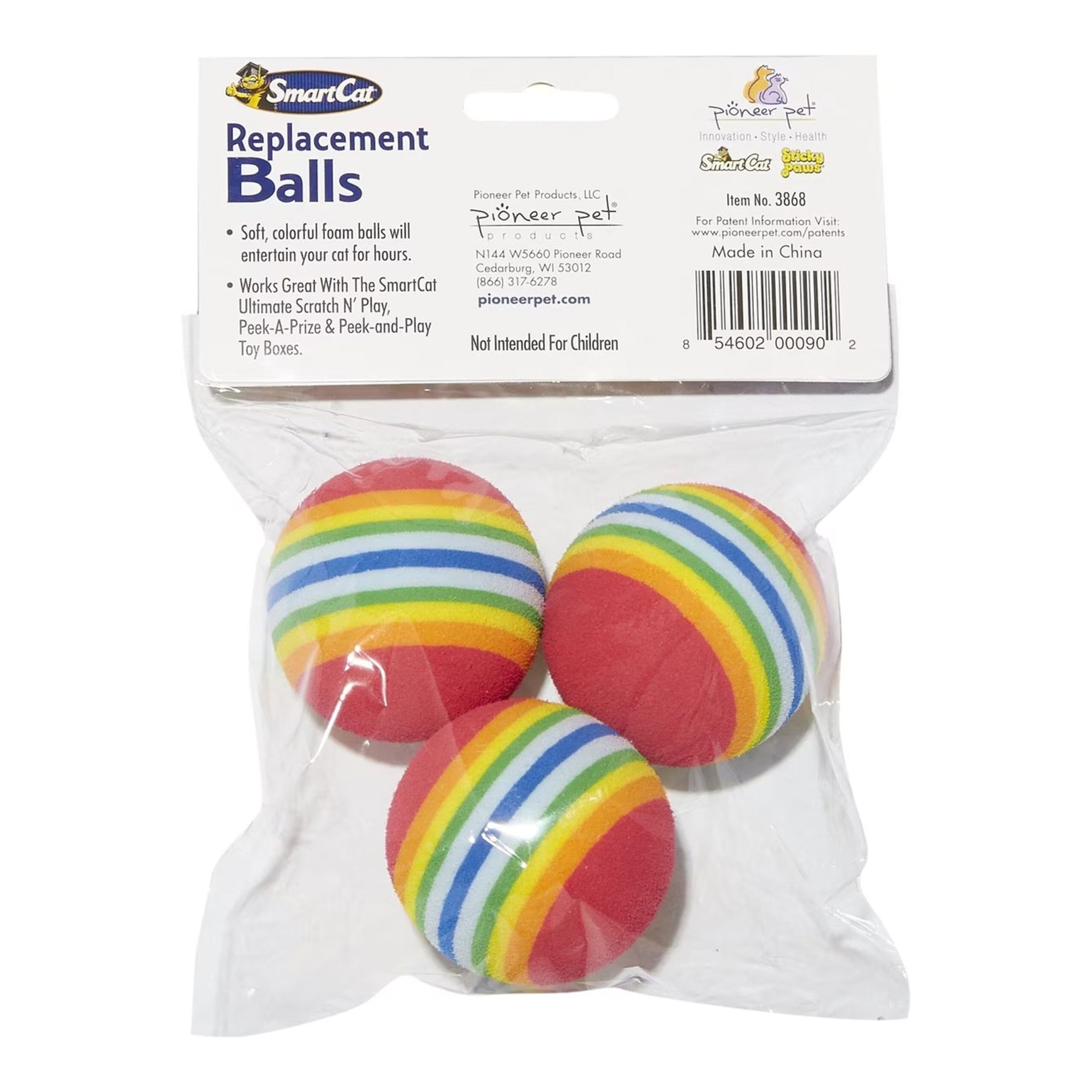 Pioneer Pet SmartCat Toy Box Replacement Balls 3 Count