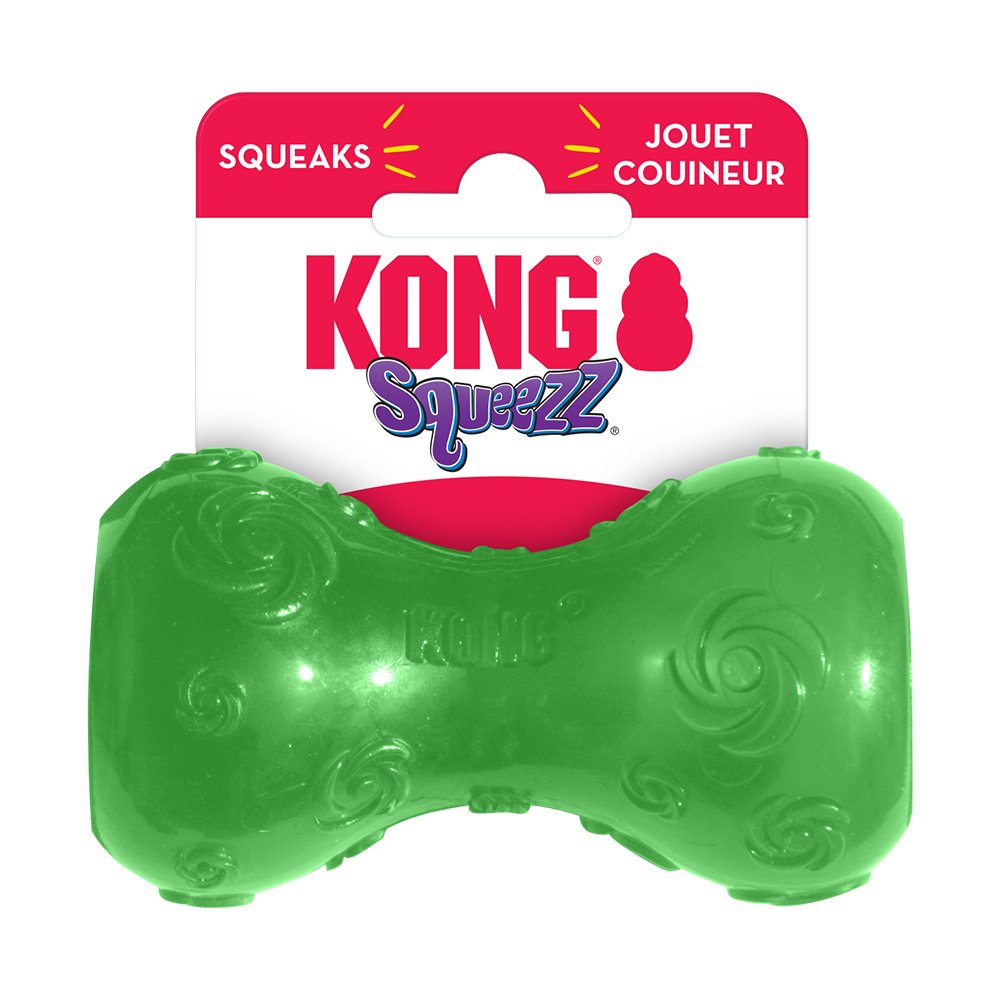 KONG Squeezz Dumbbell Dog Toy Assorted Small