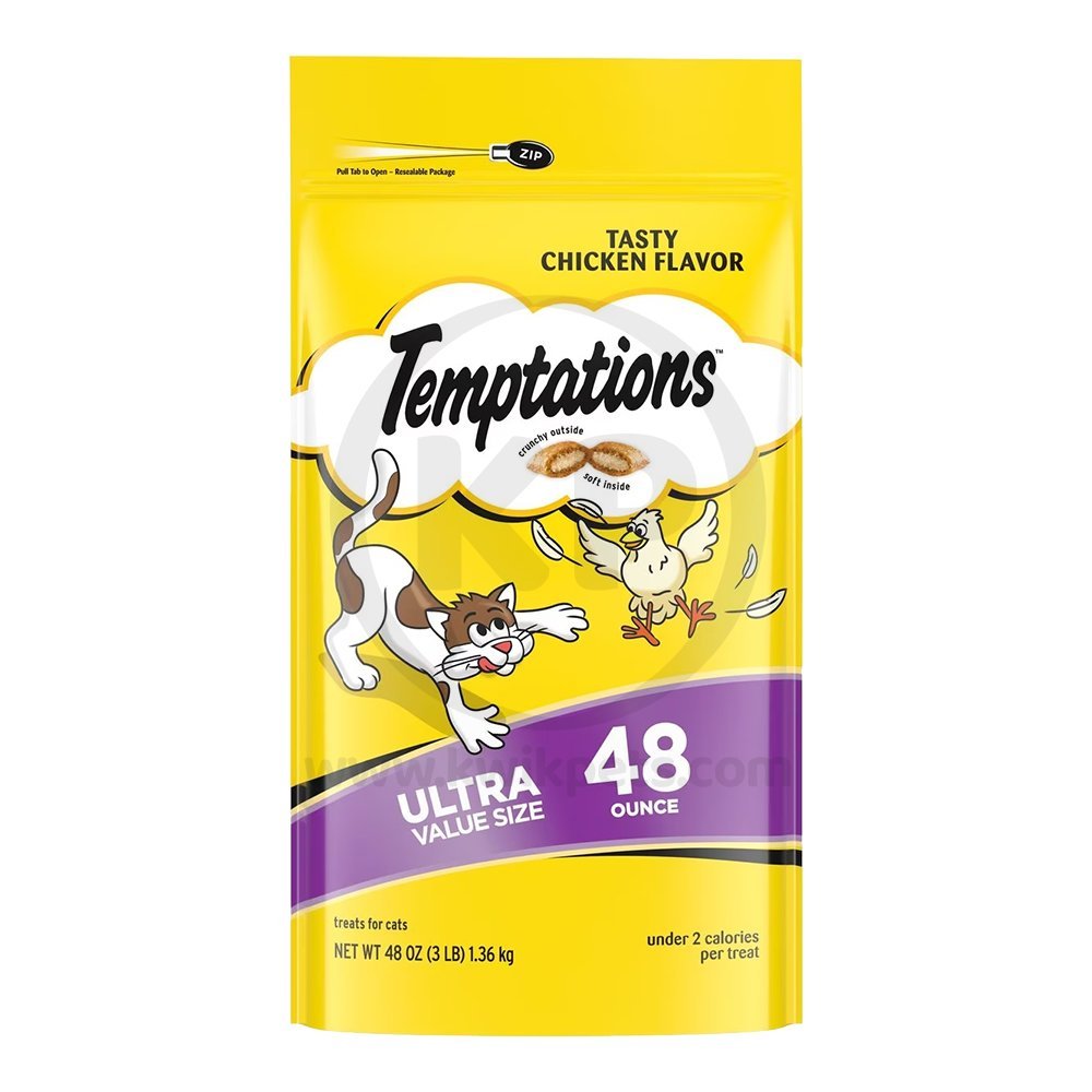 Temptations Classics Crunchy & Soft Adult Cat Treats Tasty Chicken 48-oz