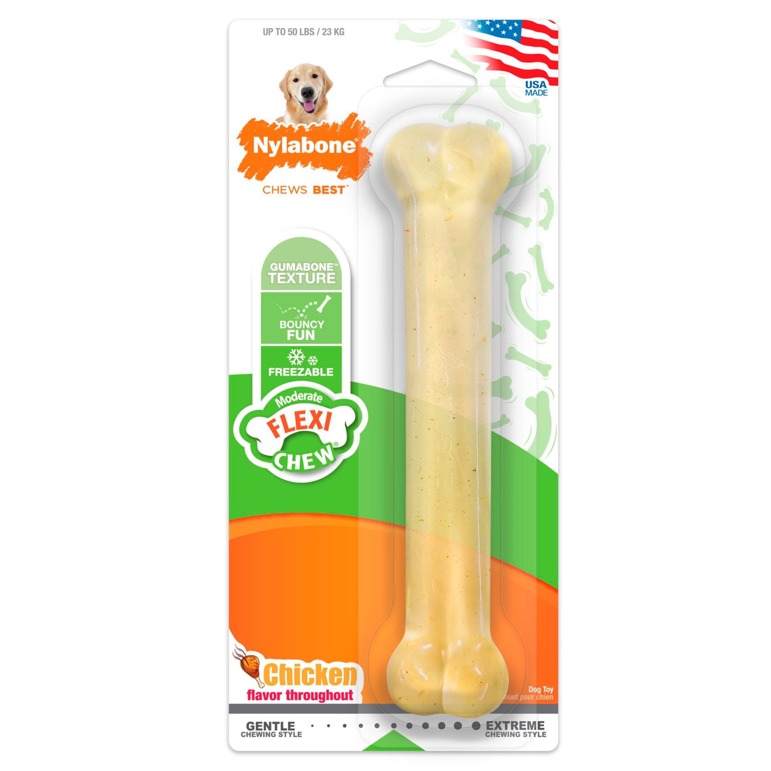 Nylabone Moderate Chew Dog Toy Chicken Large/Giant – Up To 50 lbs