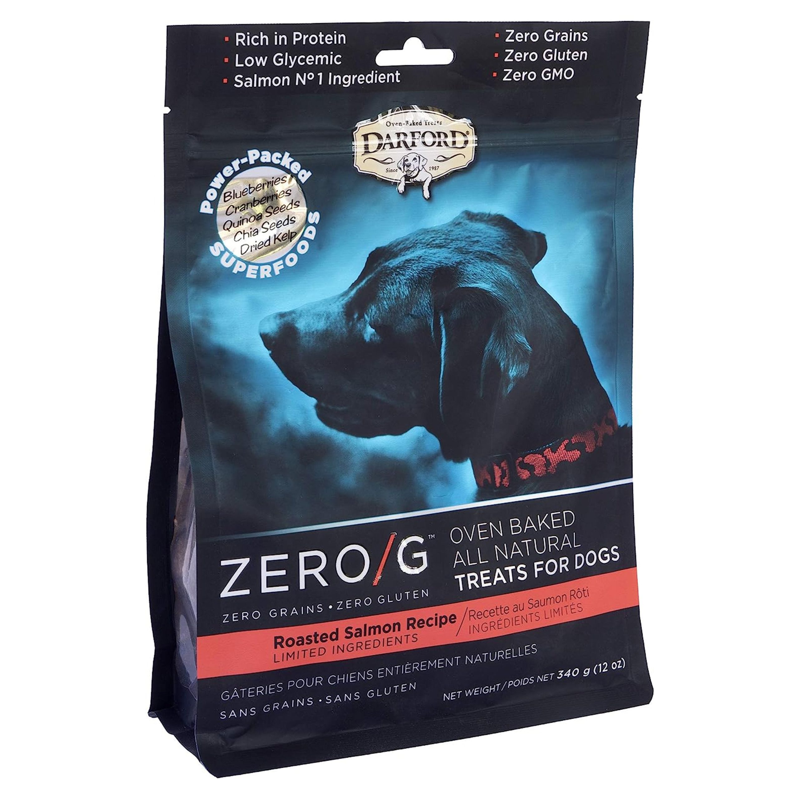 Darford Zero/G Grain-Free Roasted Salmon Dog Treats 12-oz