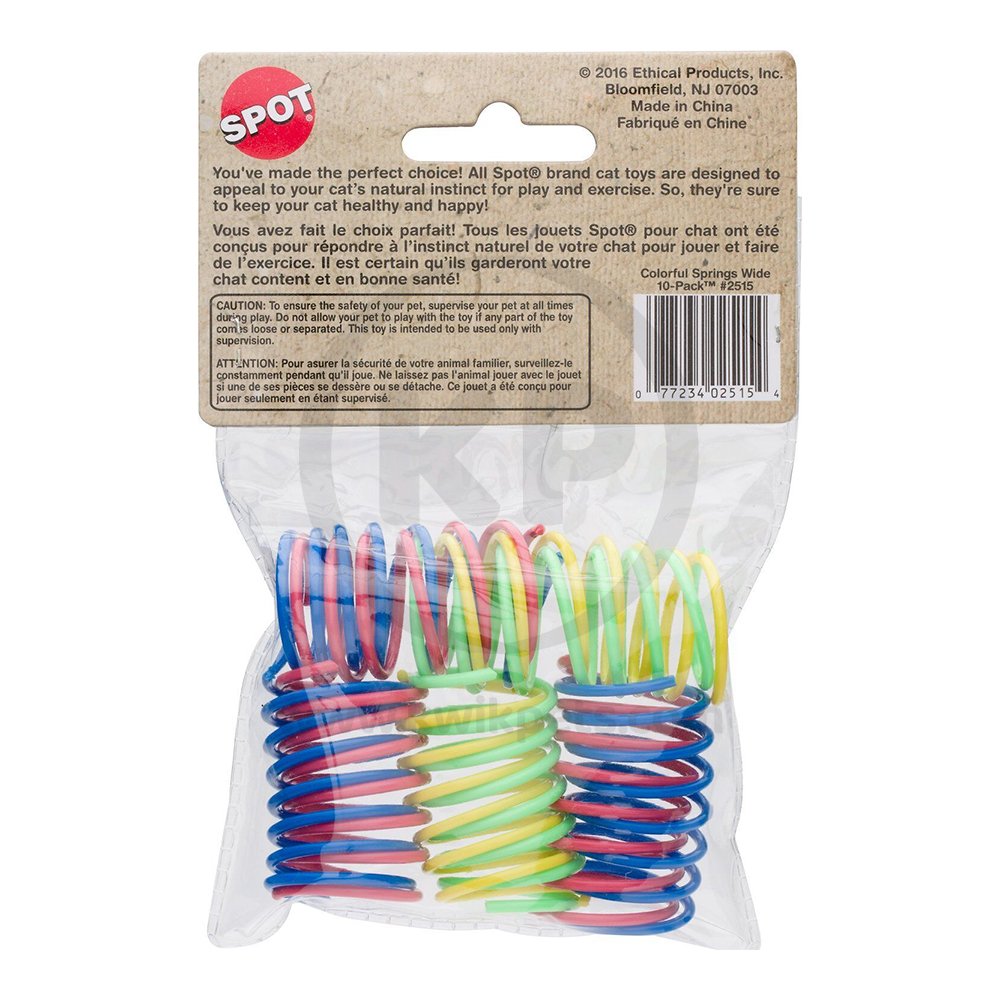 Ethical Pet Spot Wide Colorful Springs Cat Toy Assorted 10 Count 2-in