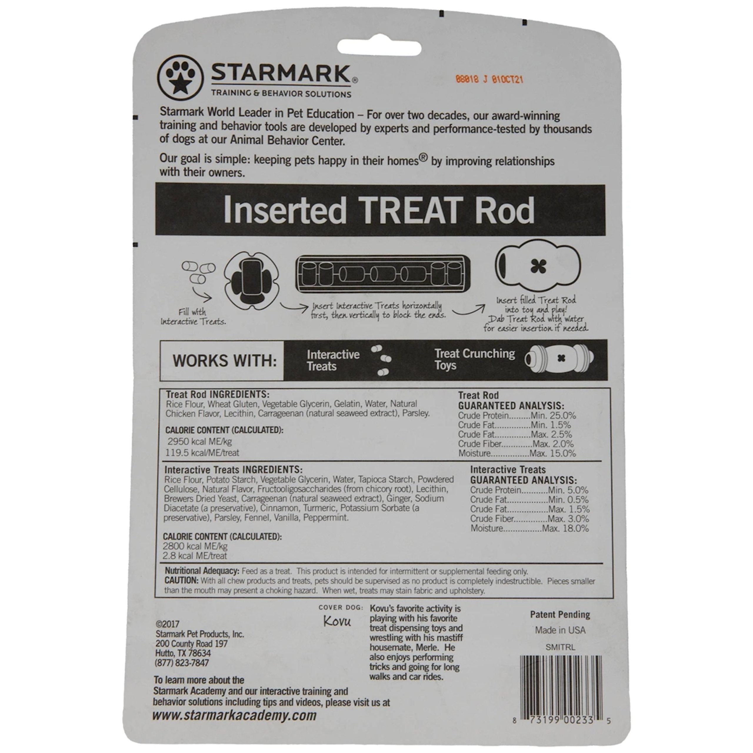 Starmark Inserted Dog Treat Rod Chicken USA Large