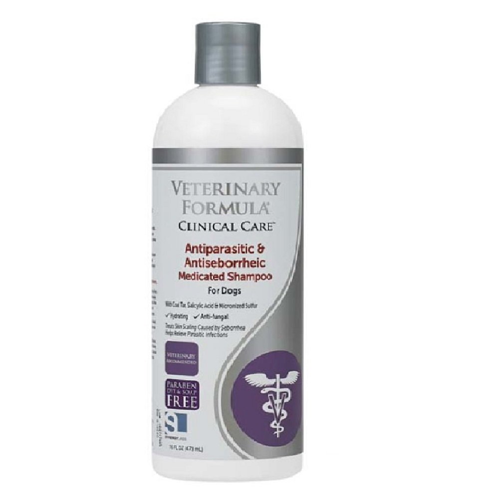 Veterinary Formula Antiparasitic & Antiseborrheic Medicated Shampoo for Dogs 16-oz