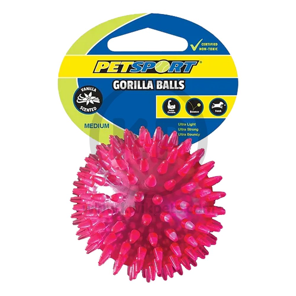 Petsport USA Gorilla Ball Dog Toy Assorted Medium 2.8-in