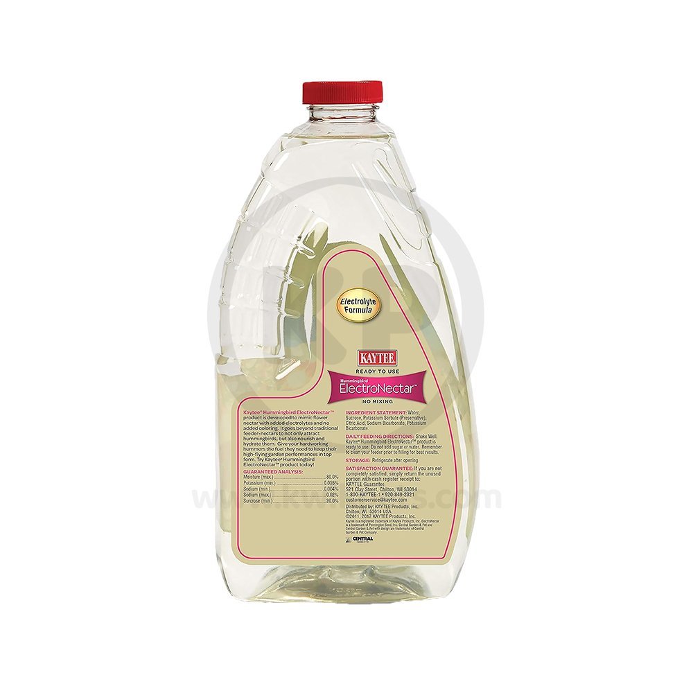 Kaytee Hummingbird ElectroNectar Ready To Use Clear Food Concentrate 64-oz