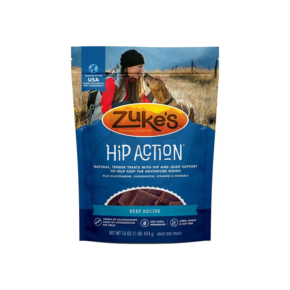 Zuke’s Hip Action Beef Dog Treats 1-lb