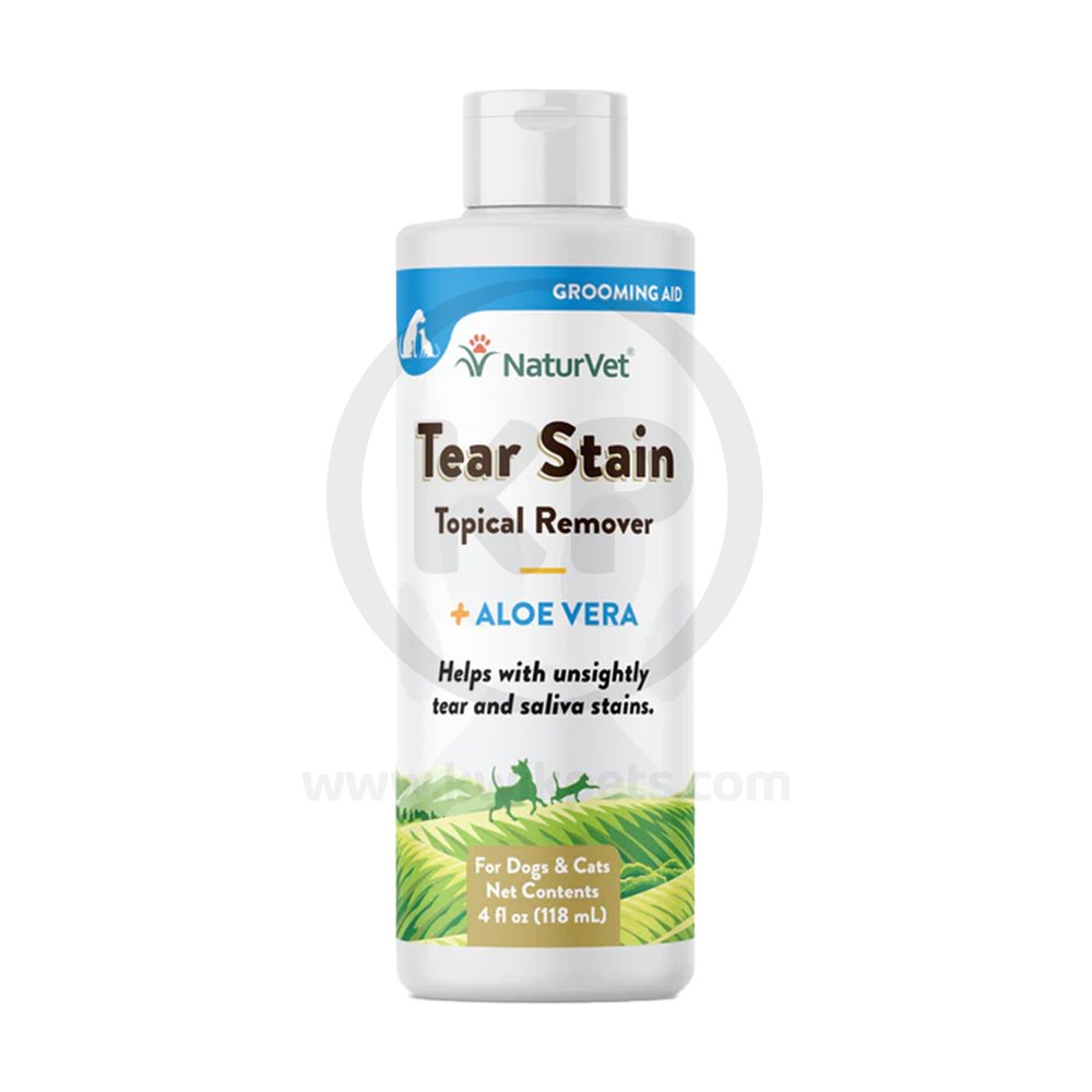 NaturVet Tear Stain Topical Remover for Dogs & Cats 4-oz