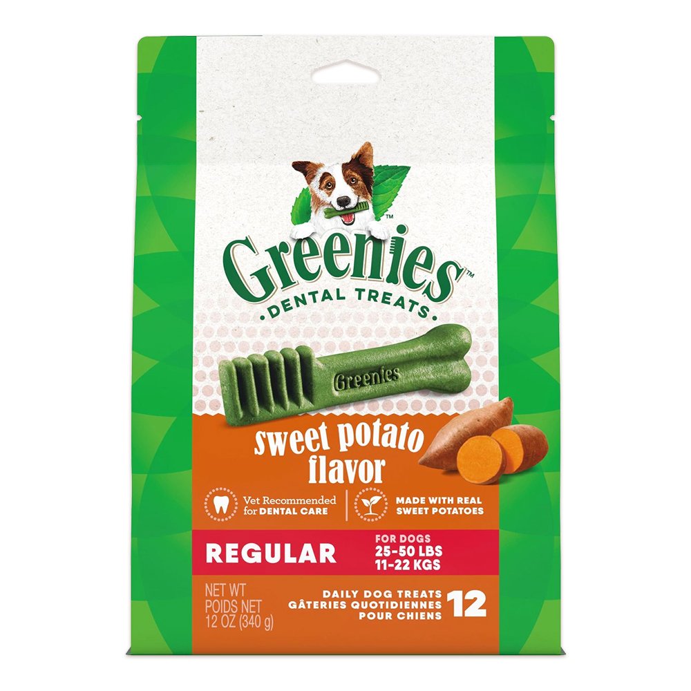 Greenies Sweet Potato Dog Dental Treats Regular 12-oz 12 Count