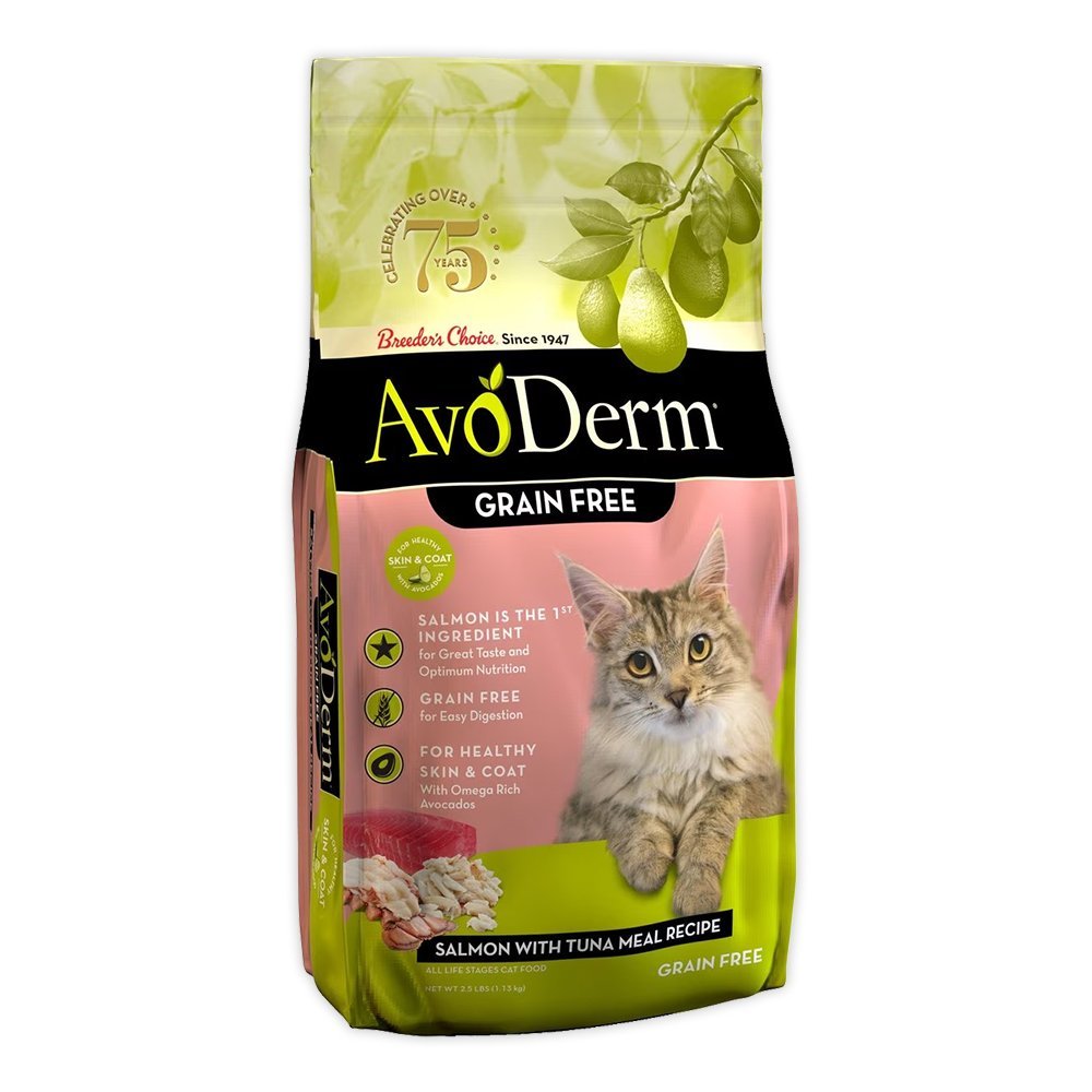 AvoDerm Natural Grain Free Salmon with Tuna Meal Dry Cat Food 2.5-lb