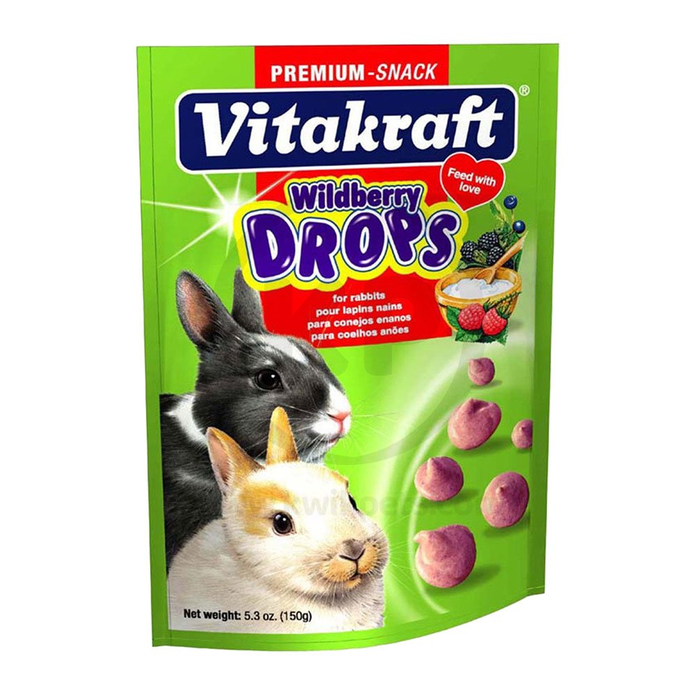 Vitakraft Drops w/Wild Berry Treat for Rabbits 5.3-oz