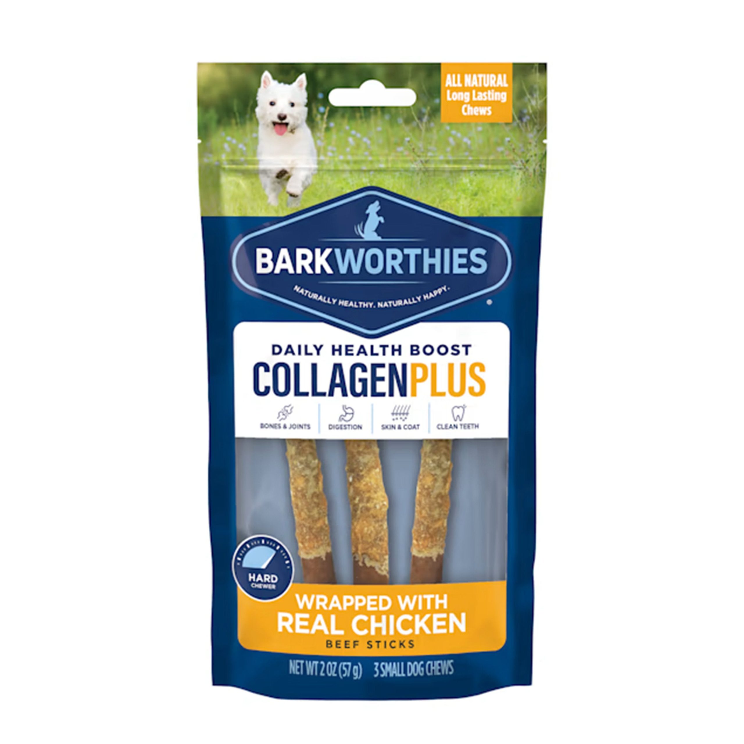 Barkworthies Chicken Wrapped Collagen 6″ 3 pk