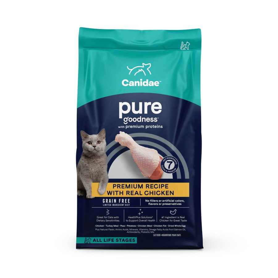 CANIDAE Pure Goodness Grain-Free LID Dry Cat Food Elements Formula w/Chicken 5-lb