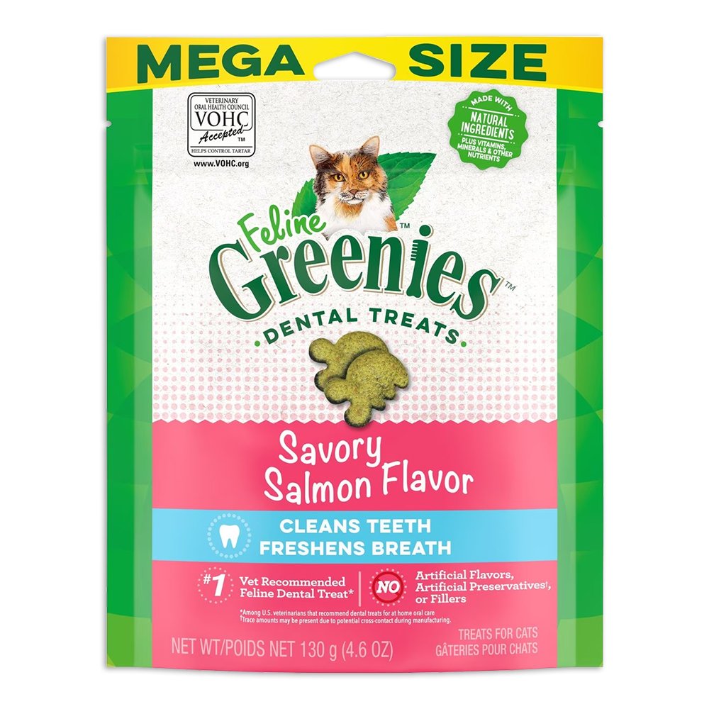 Greenies Feline Savory Salmon Adult Cat Dental Treats 4.6-oz