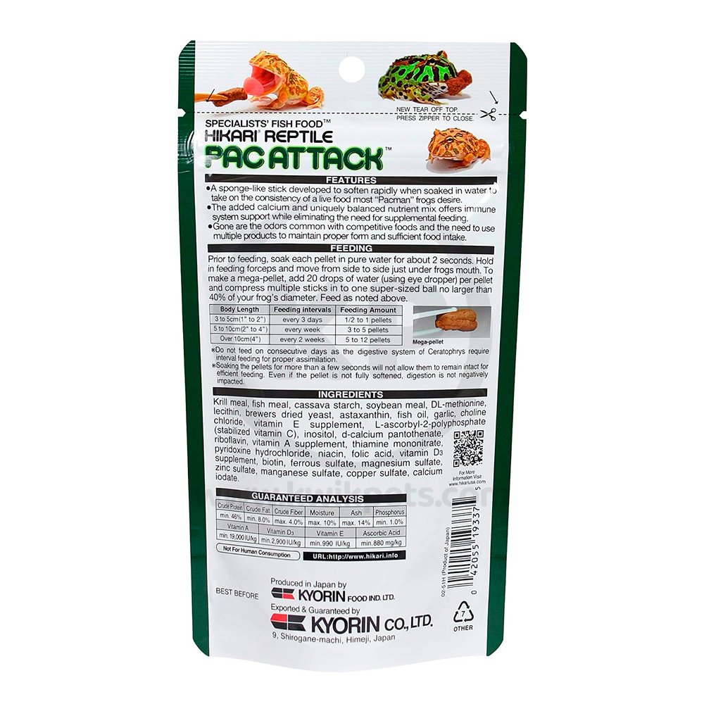 Hikari USA Packman Frog PAC Attack Wet Food 1.41-oz