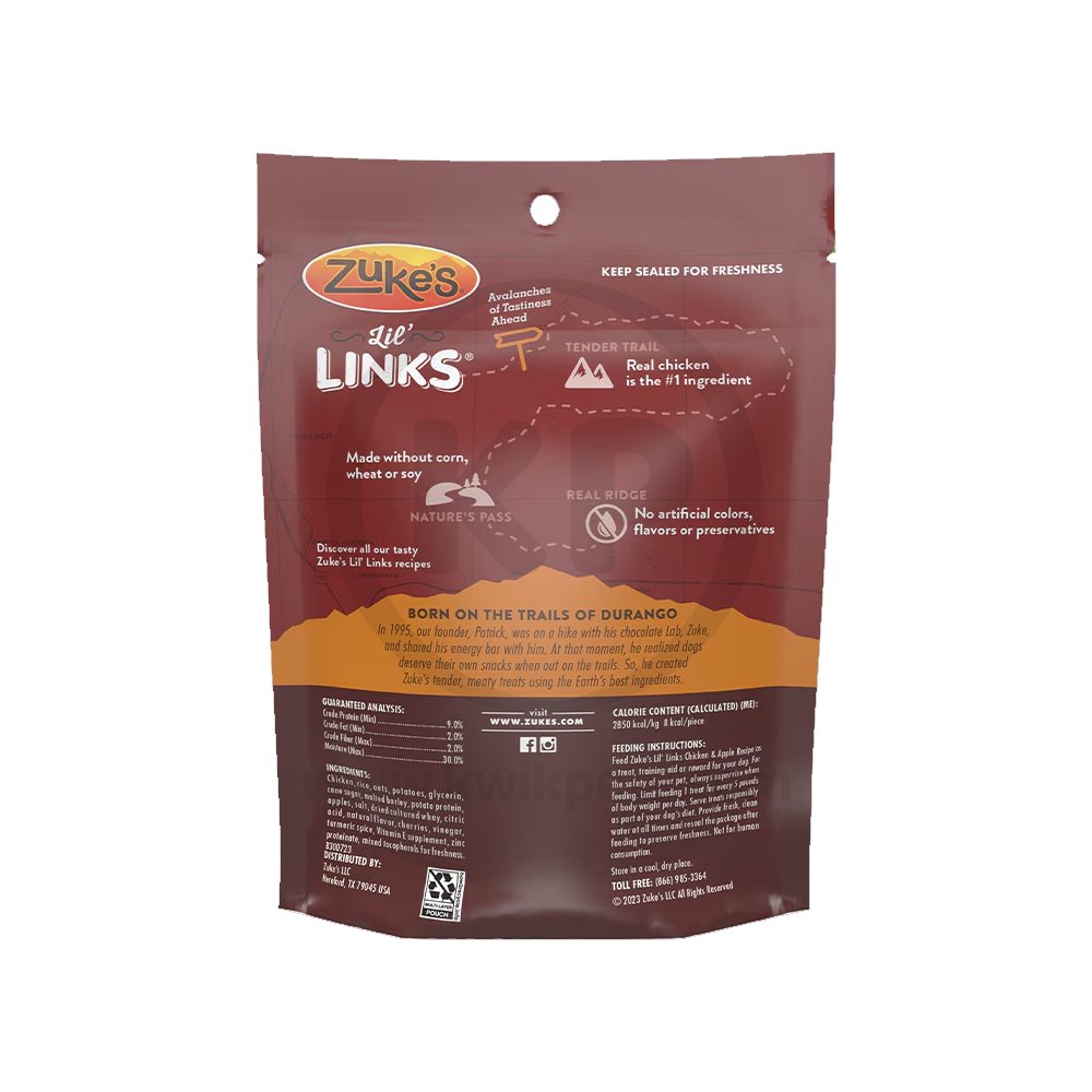 Zuke’s Lil Links Chicken & Apple Dog Treats 6-oz