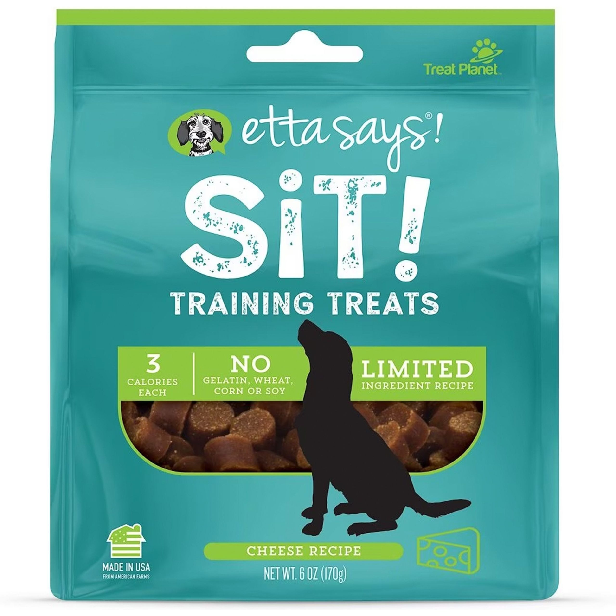 Etta Says! Sit! Dog Training Treats Cheese Recipe 6-oz