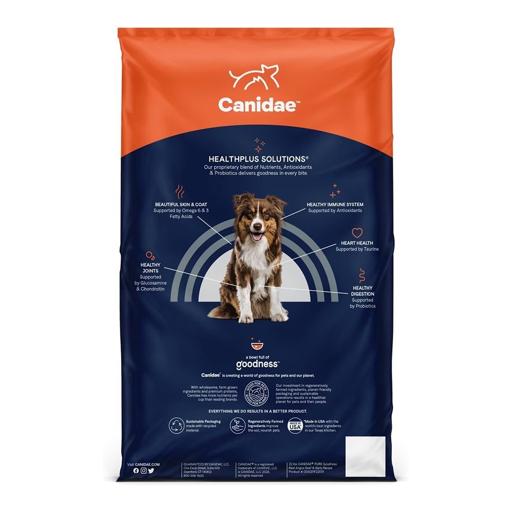 CANIDAE PURE Goodness Wholesome Grains Dry Dog Food Beef & Barley 22-lb