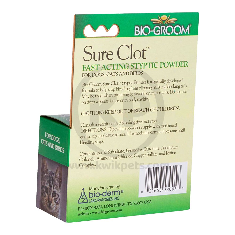 Bio Groom Sure Clot Fast Acting Styptic Powder 0.5-oz