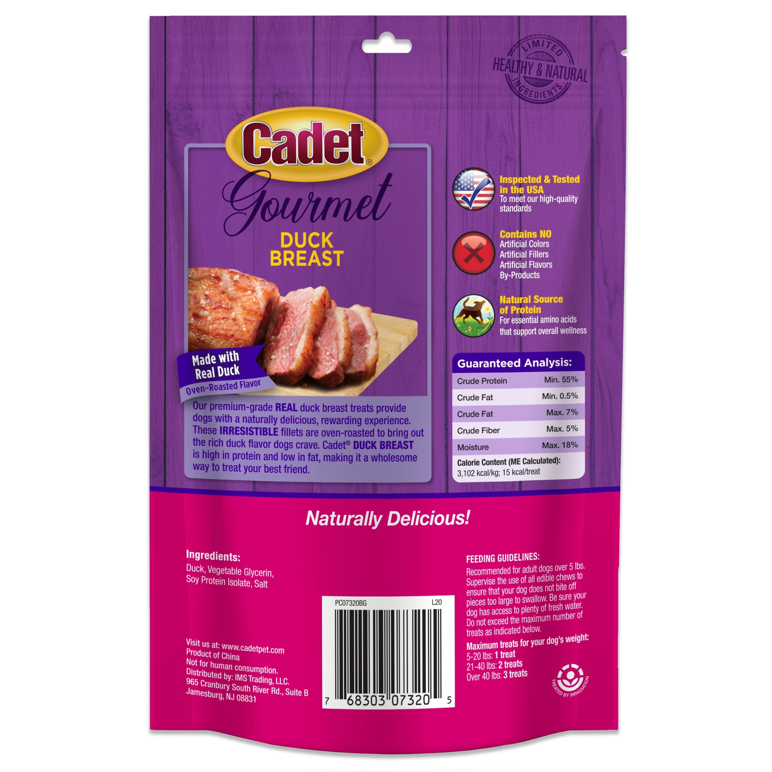 Cadet Gourmet Duck Breast Treats for Dogs 3-oz