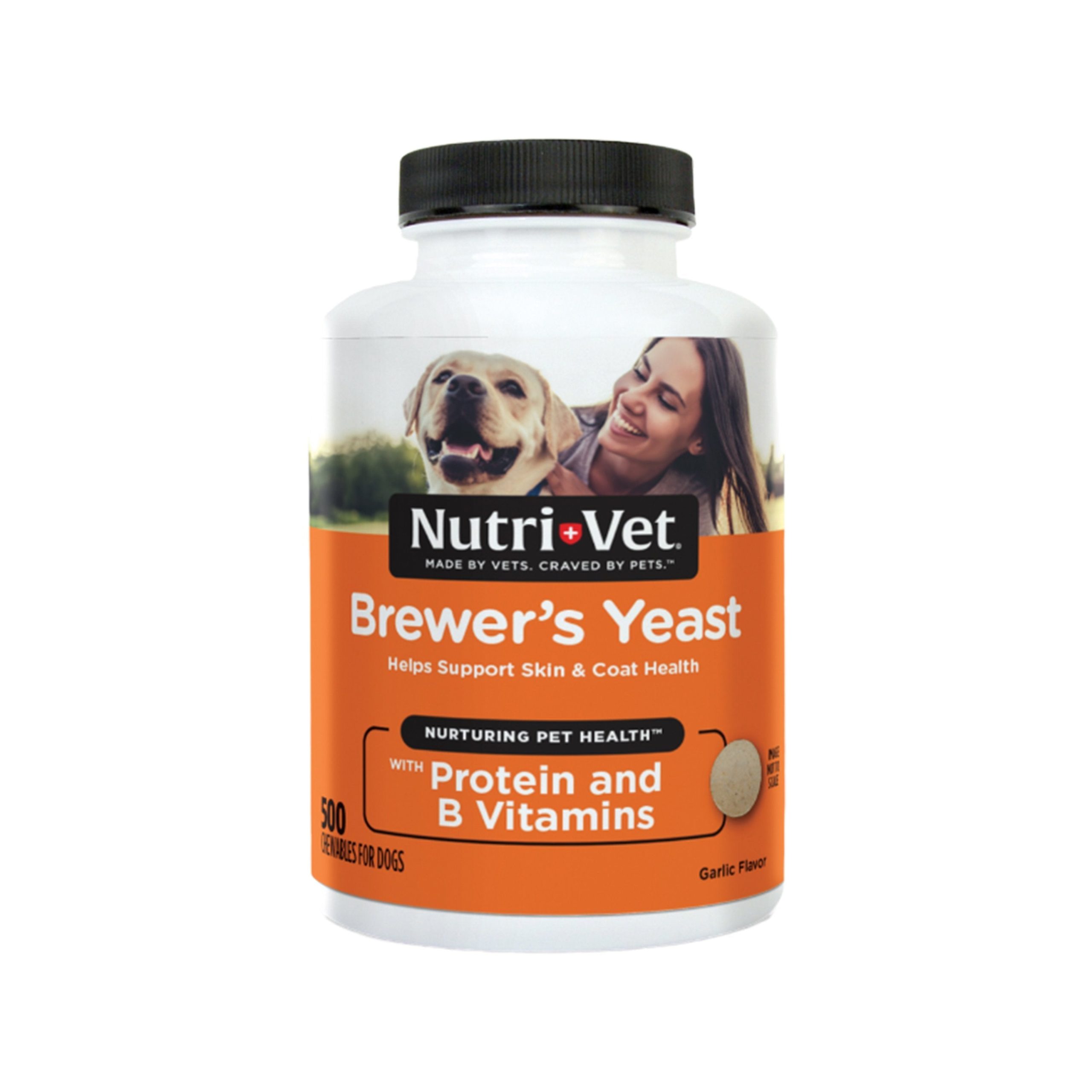 Nutri-Vet Brewers Yeast with Garlic Chewables Skin & Coat Supplement for Dogs 500 Count