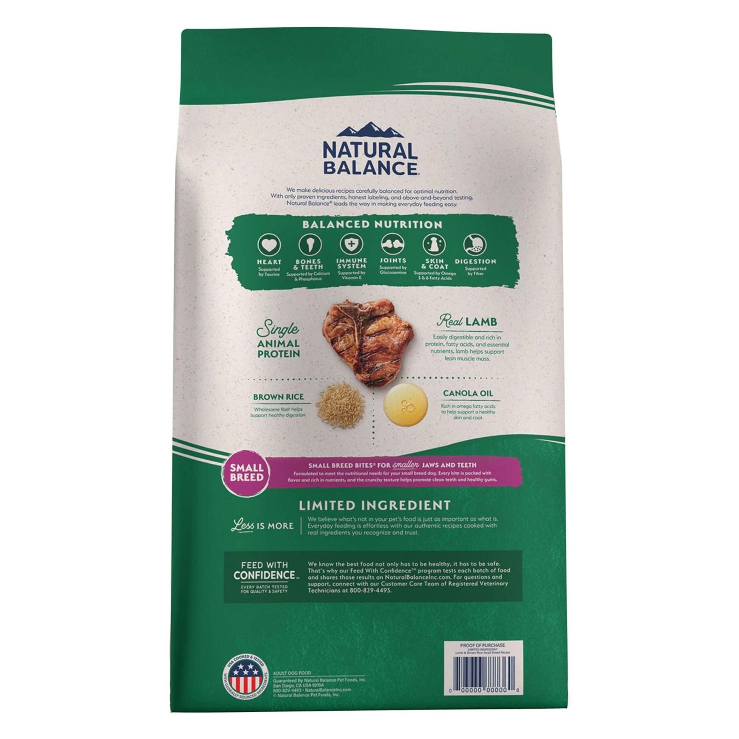 Natural Balance Pet Foods Limited Ingredient Small Breed Dry Dog Food Lamb & Brown Rice 4-lb