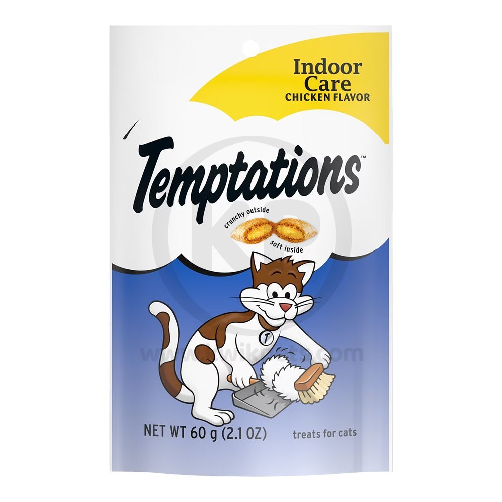 Temptations Indoor Care Crunchy & Soft Adult Cat Treats Chicken 2.1-oz